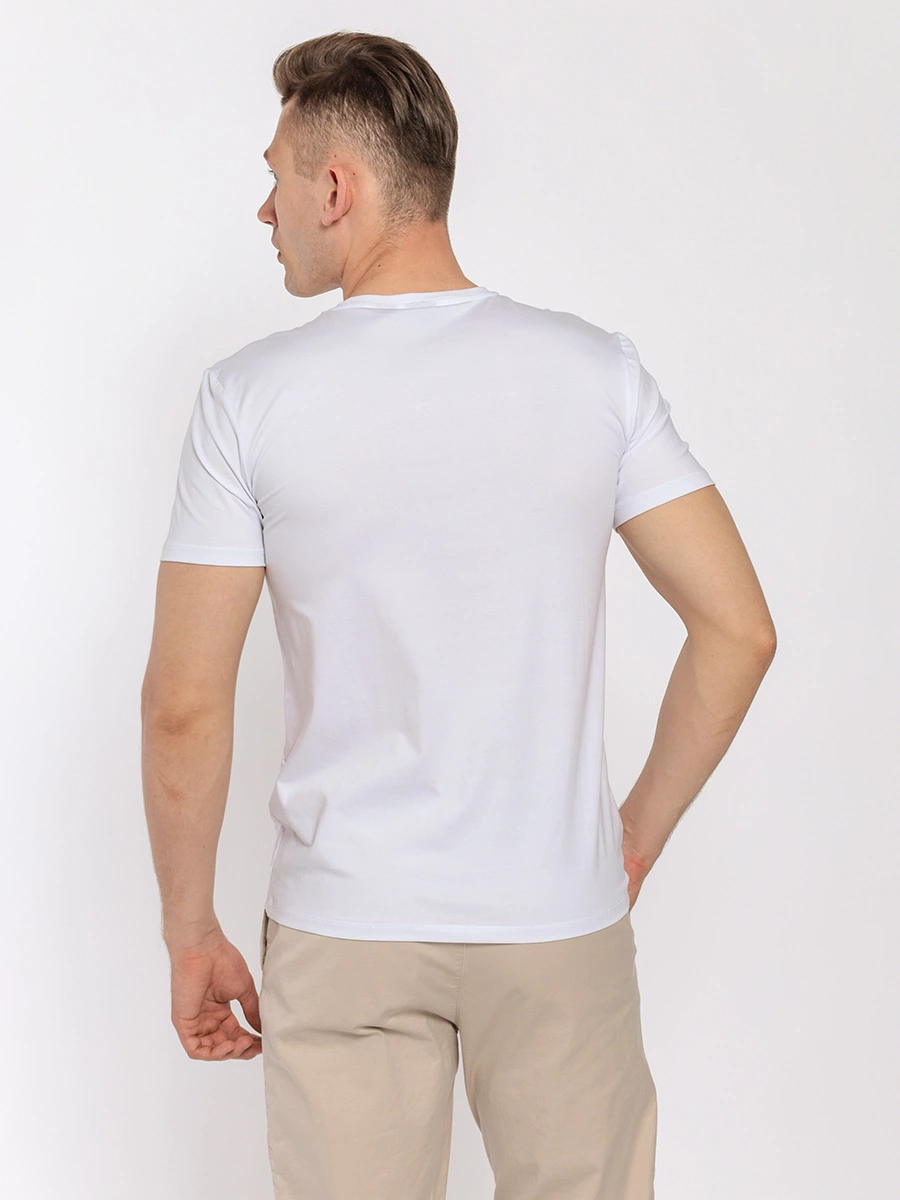 Белая футболка из эластичного хлопка